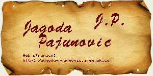 Jagoda Pajunović vizit kartica